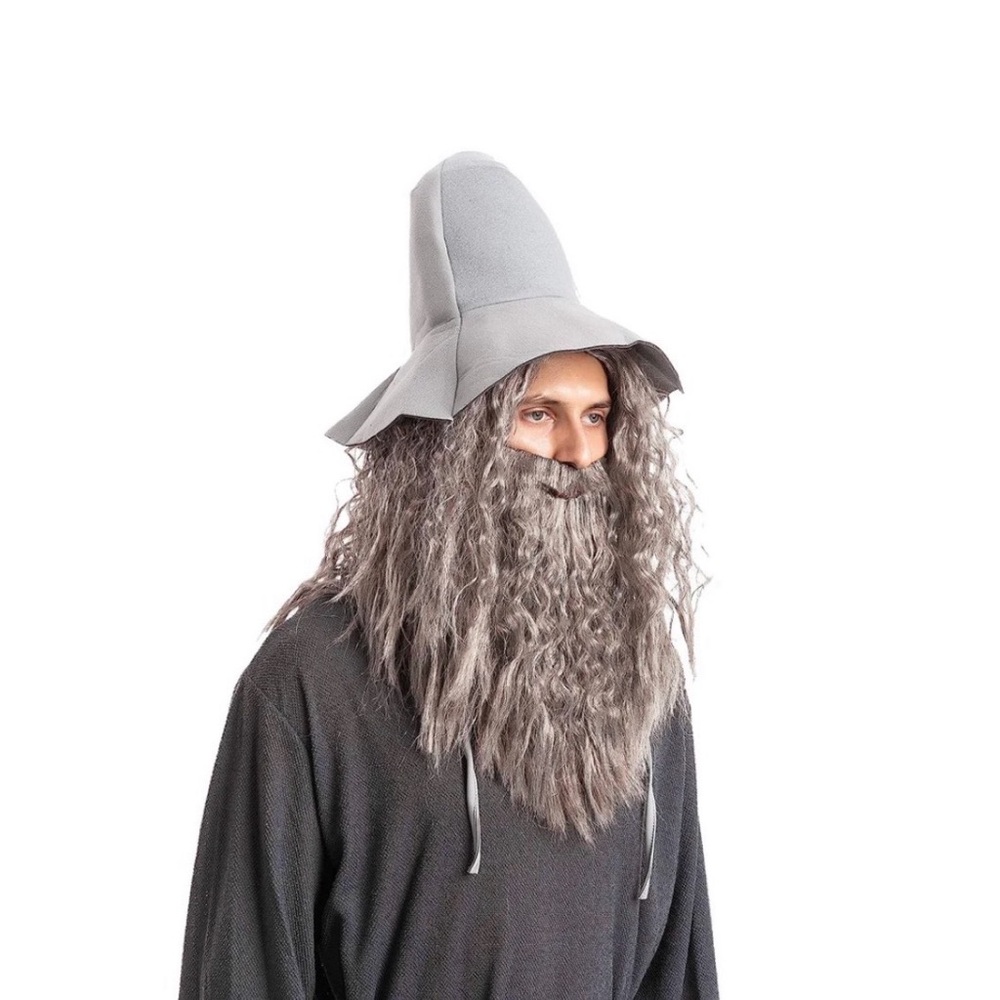 Spooktacular Creations Halloween Grey Wizard Wig & Beard for Men Adults Cosplay - Picture 4 of 16